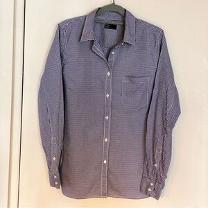 Blue white check Gap XL long sleeve top.